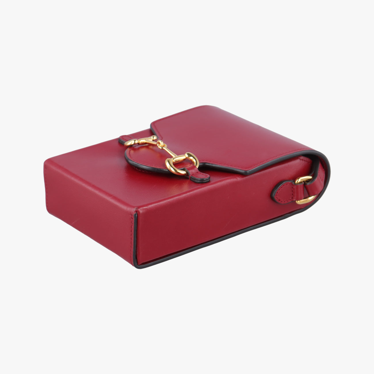 Pre-owned Gucci HORSEBIT 1955 Red Leather 625615 shoulderbag | stylenewstar