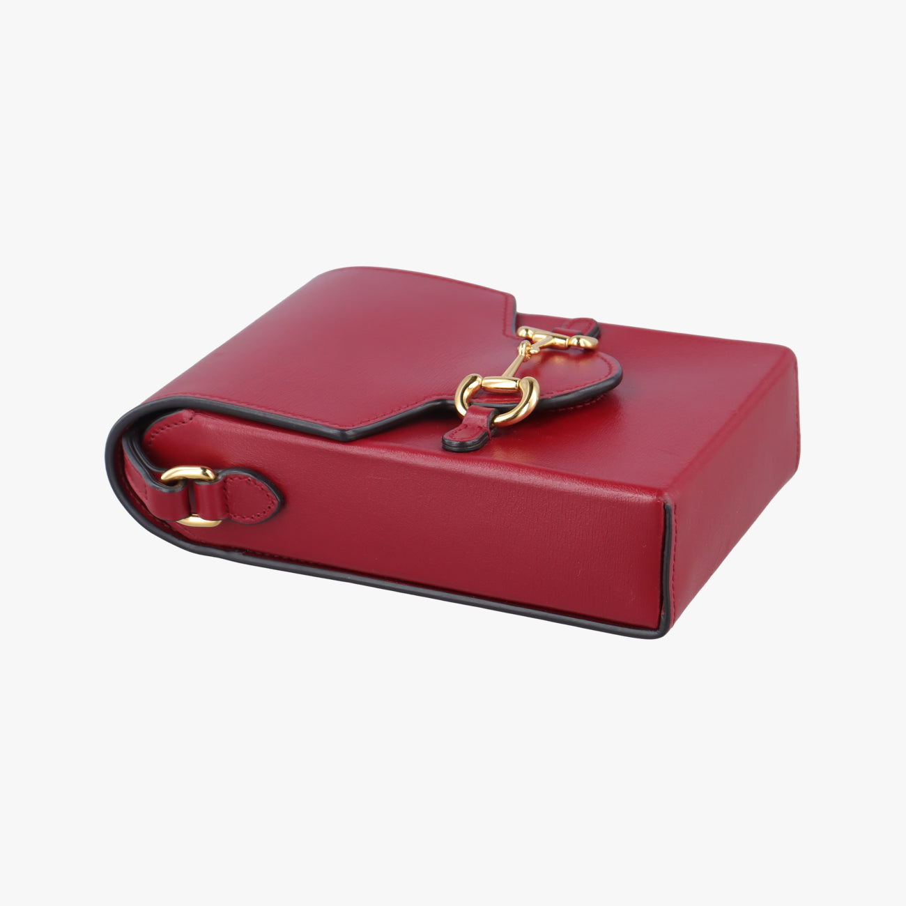 Pre-owned Gucci HORSEBIT 1955 Red Leather 625615 shoulderbag | stylenewstar