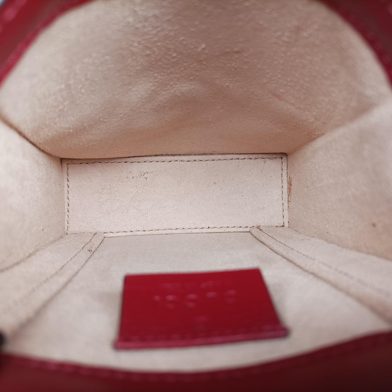 Pre-owned Gucci HORSEBIT 1955 Red Leather 625615 shoulderbag | stylenewstar