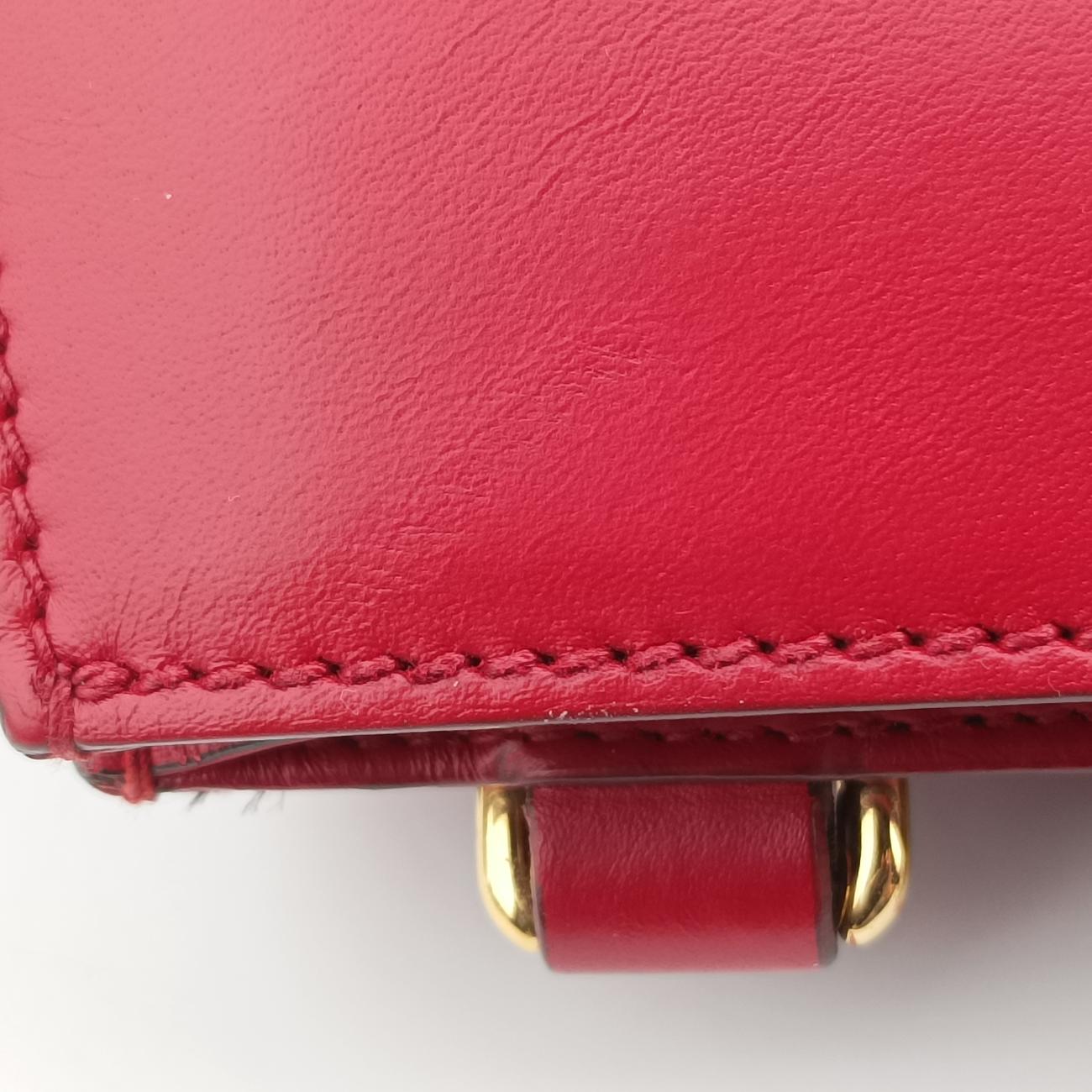 Secondhand Gucci Bamboo Web Nymphaea Red Leather 453764 shoulderbag | stylenewstar