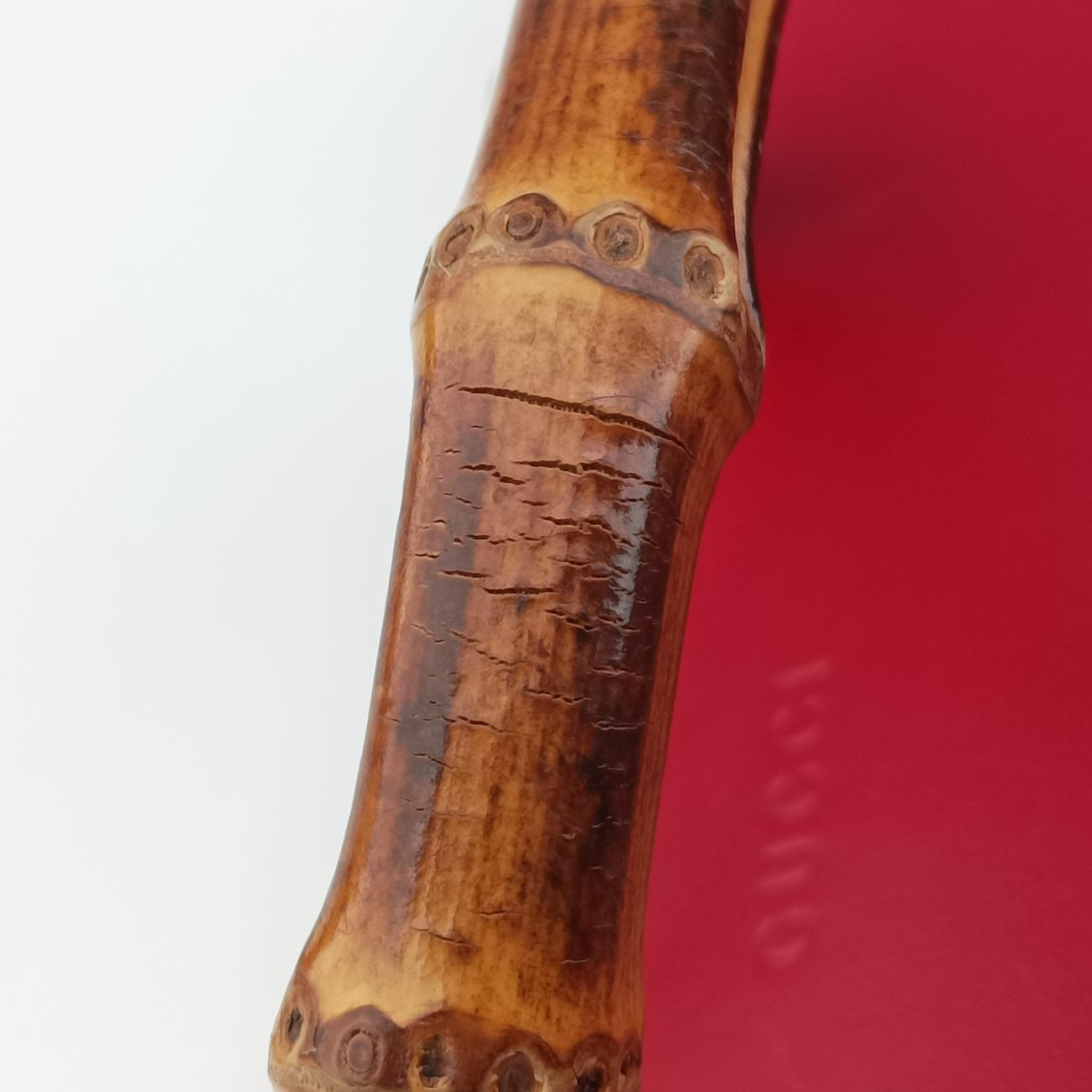 Secondhand Gucci Bamboo Web Nymphaea Red Leather 453764 shoulderbag | stylenewstar