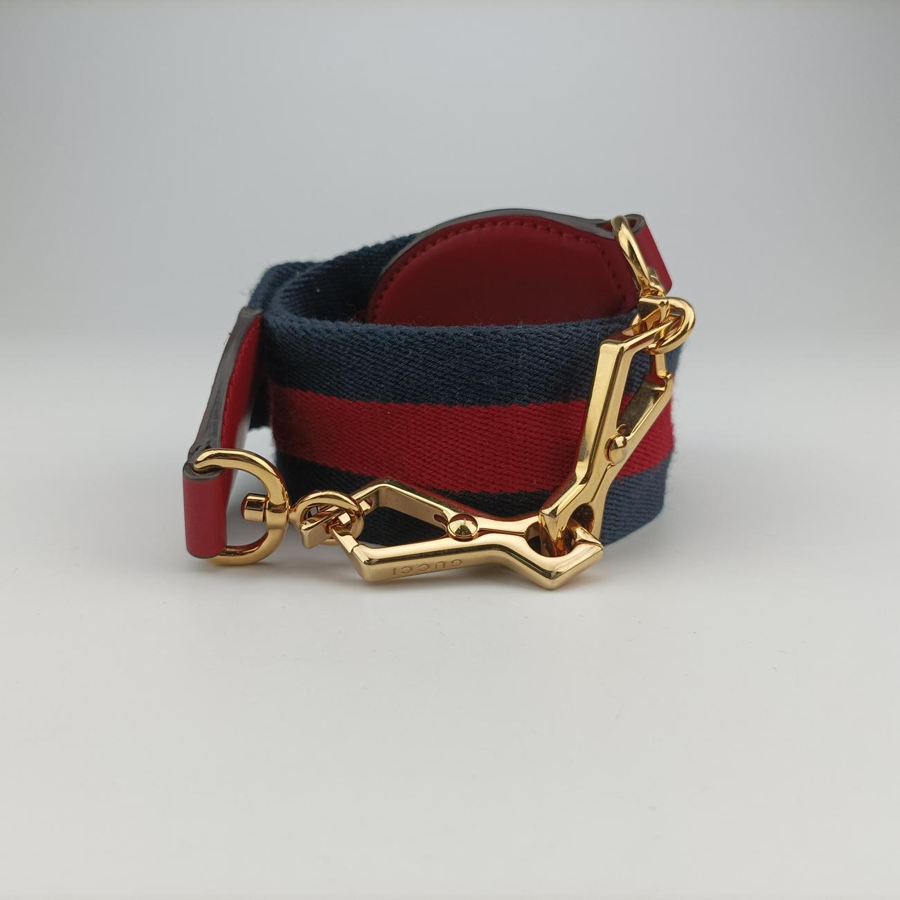 Secondhand Gucci Bamboo Web Nymphaea Red Leather 453764 shoulderbag | stylenewstar