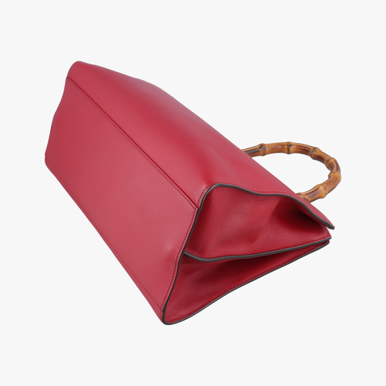 Secondhand Gucci Bamboo Web Nymphaea Red Leather 453764 shoulderbag | stylenewstar