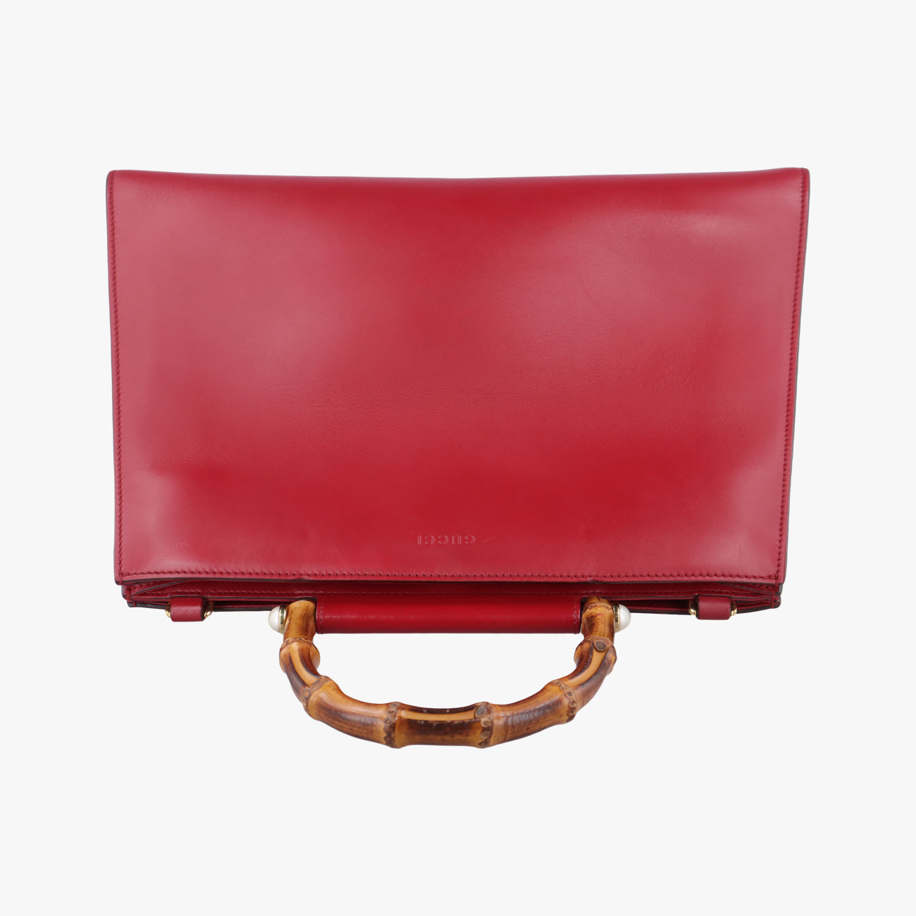 Secondhand Gucci Bamboo Web Nymphaea Red Leather 453764 shoulderbag | stylenewstar