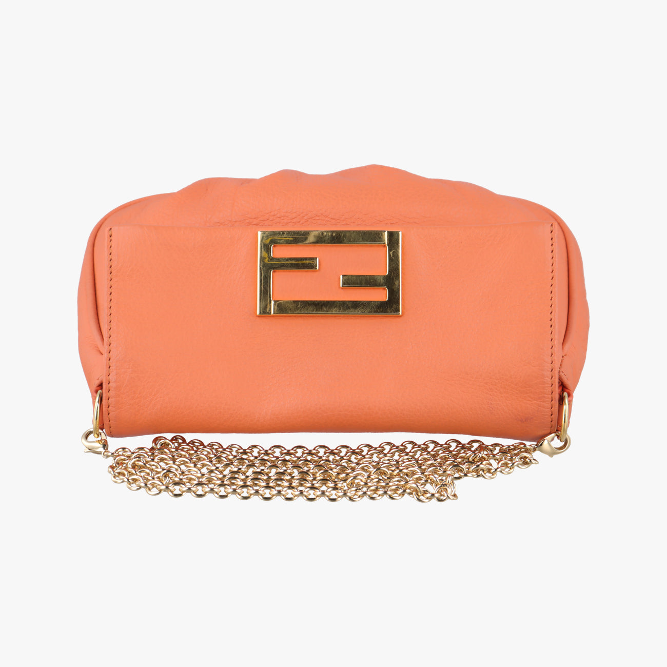 Vintage Fendi Fendista Pochette Orange Leather 8M0276 shoulderbag | stylenewstar
