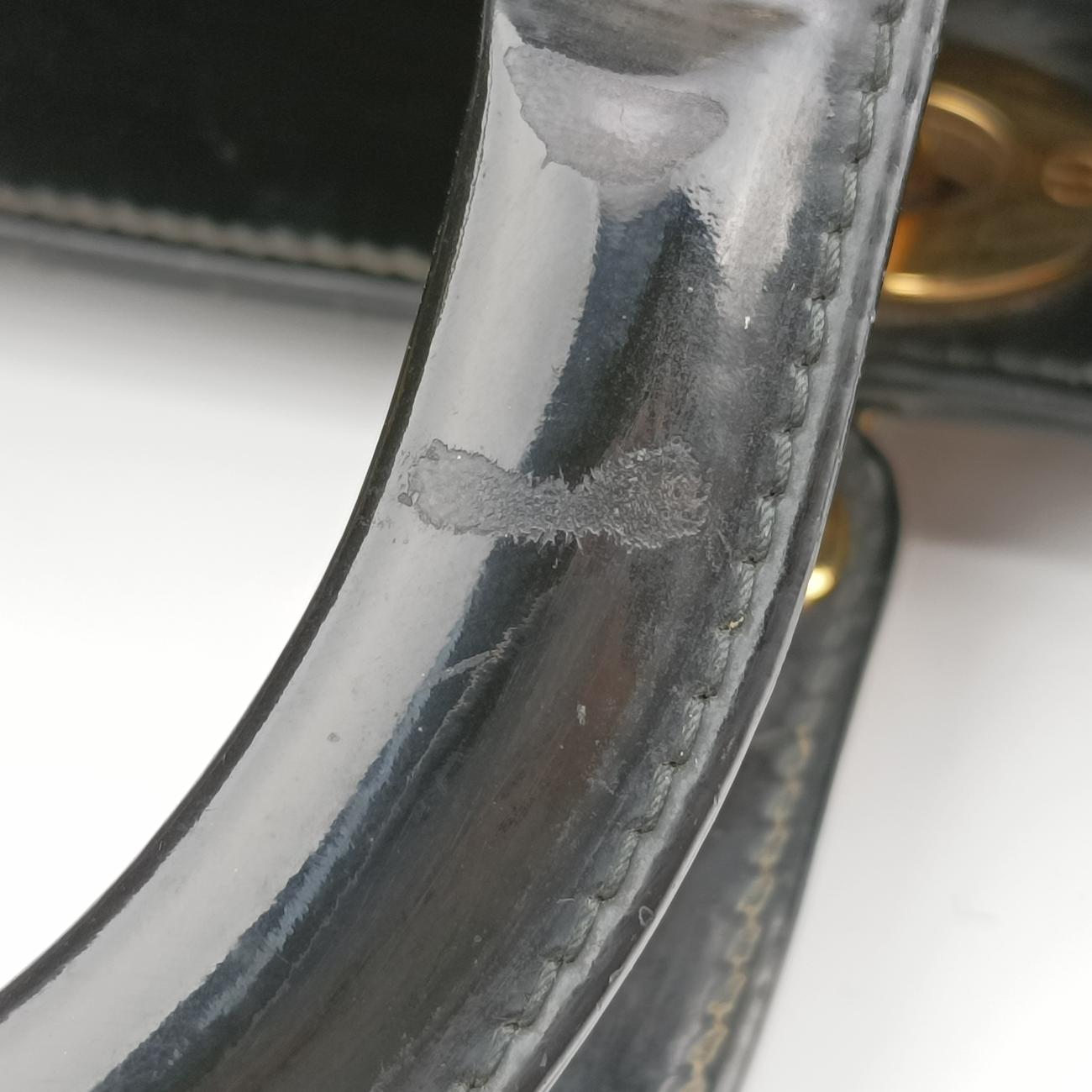 Pre-owned Christian Dior Lady Dior Black Patent  shoulderbag | stylenewstar