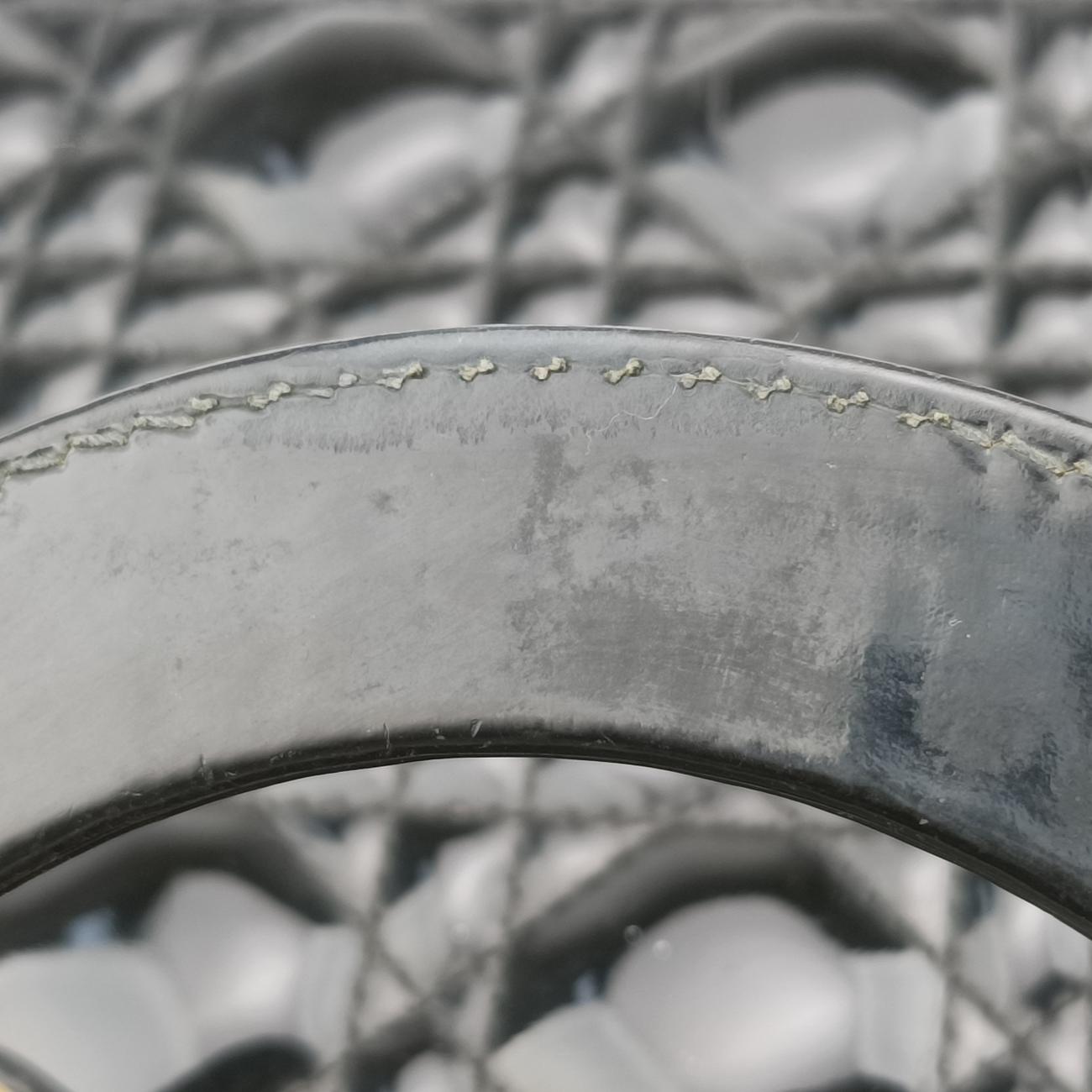 Pre-owned Christian Dior Lady Dior Black Patent  shoulderbag | stylenewstar