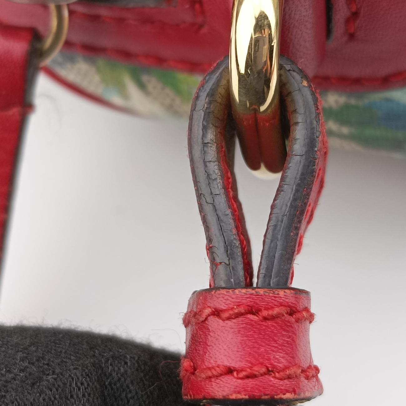 Vintage Gucci GG Blooms Beige×Red×Multicolour PVC coated canvas 432123 shoulderbag | stylenewstar