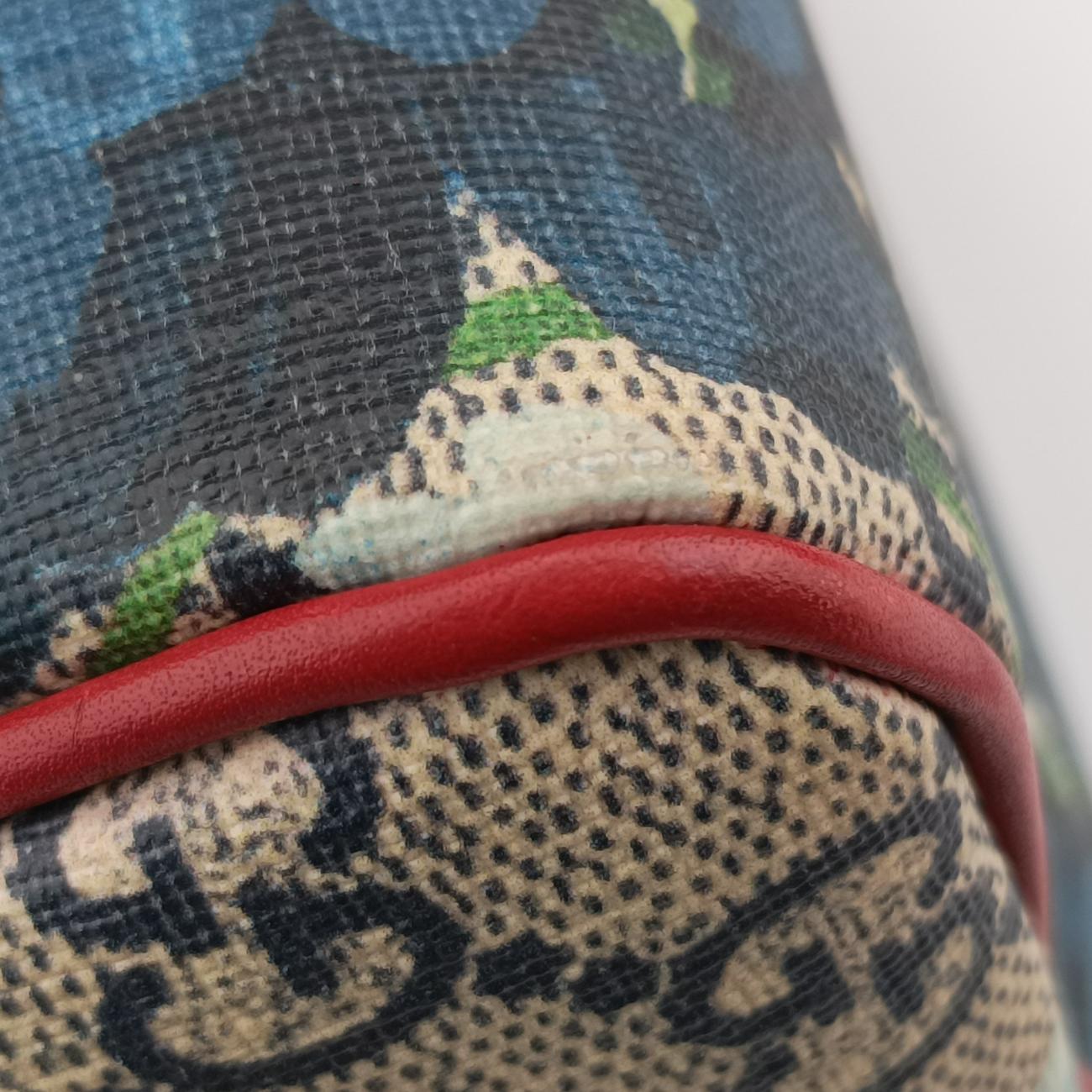 Vintage Gucci GG Blooms Beige×Red×Multicolour PVC coated canvas 432123 shoulderbag | stylenewstar