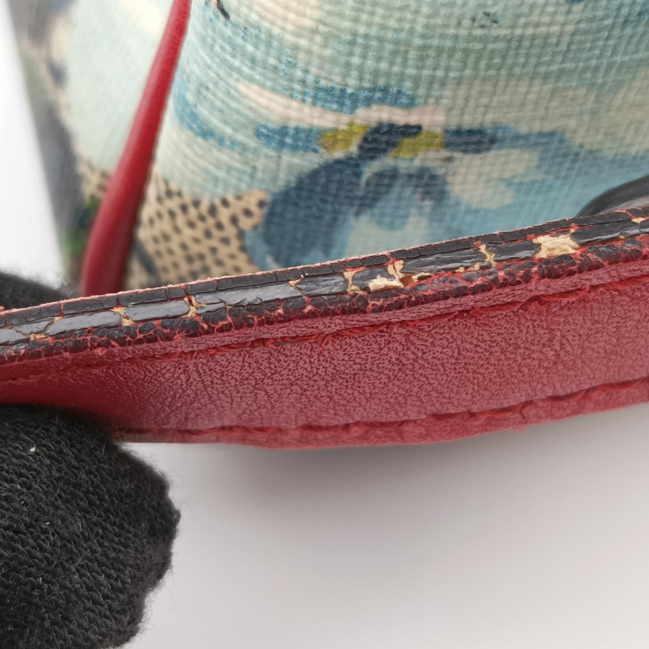 Vintage Gucci GG Blooms Beige×Red×Multicolour PVC coated canvas 432123 shoulderbag | stylenewstar