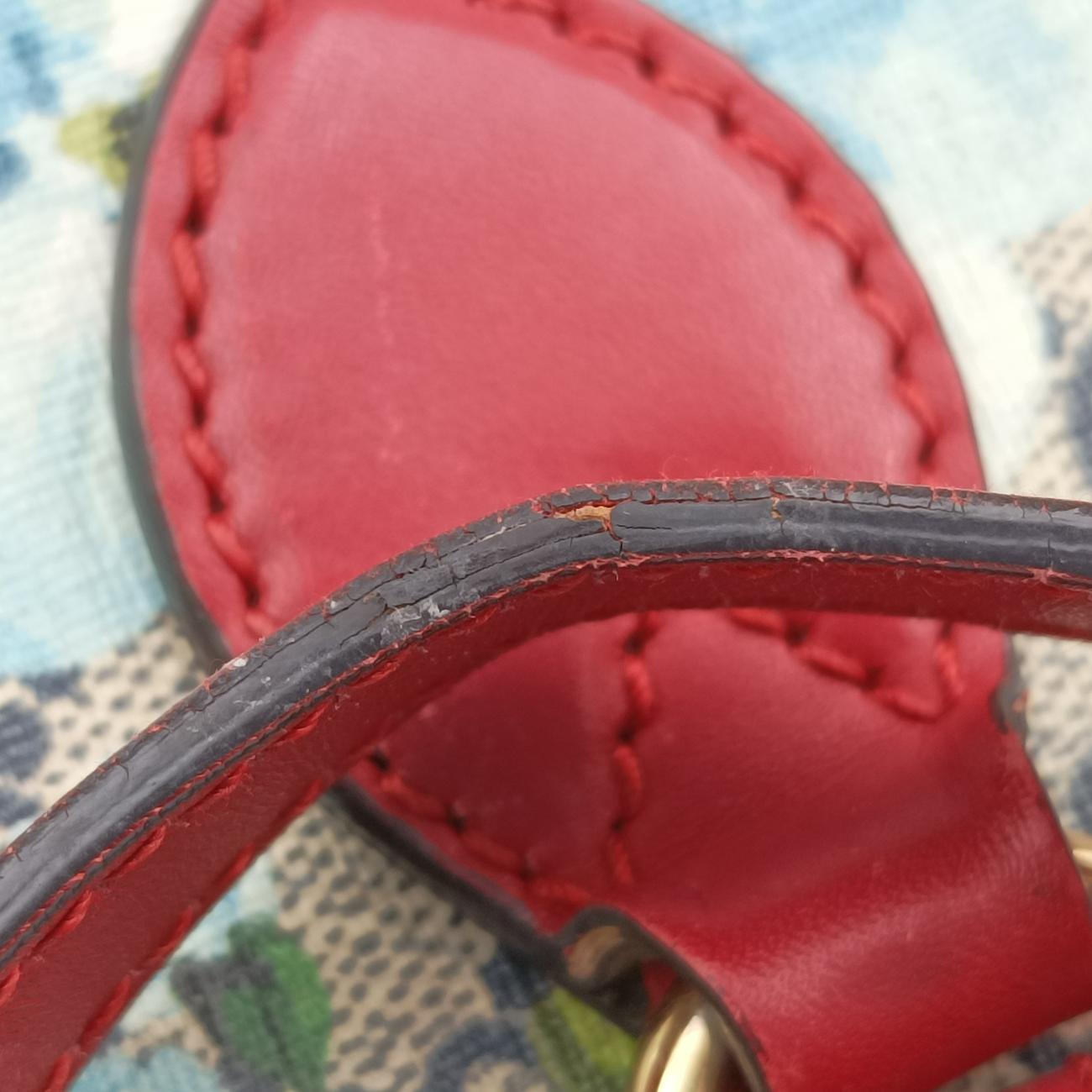 Vintage Gucci GG Blooms Beige×Red×Multicolour PVC coated canvas 432123 shoulderbag | stylenewstar