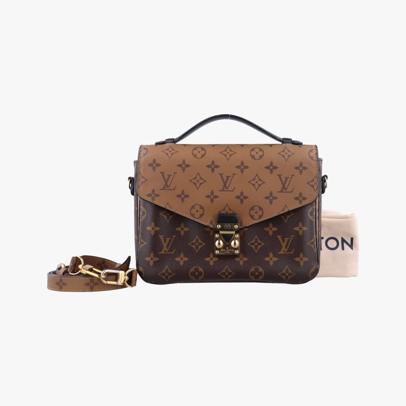 Pre-owned Louis Vuitton Pochette Metis MM Brown Monogram Canvas M44876 shoulderbag | stylenewstar