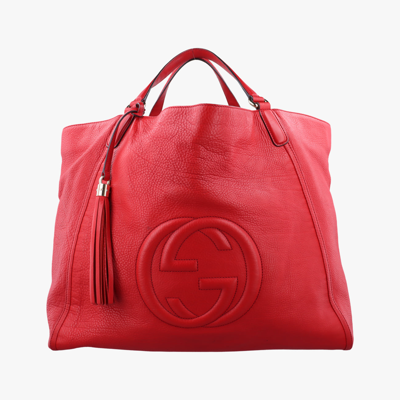 Pre-owned Gucci Soho Red Leather 282308 handbag | stylenewstar