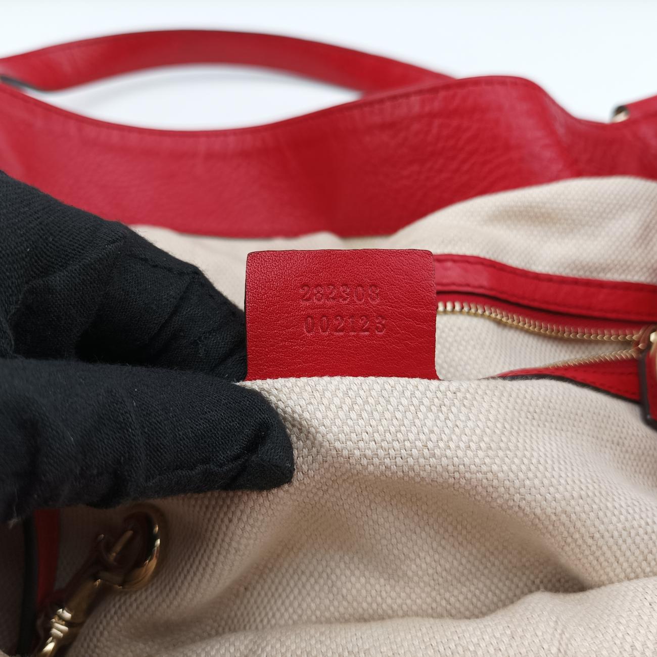 Pre-owned Gucci Soho Red Leather 282308 handbag | stylenewstar