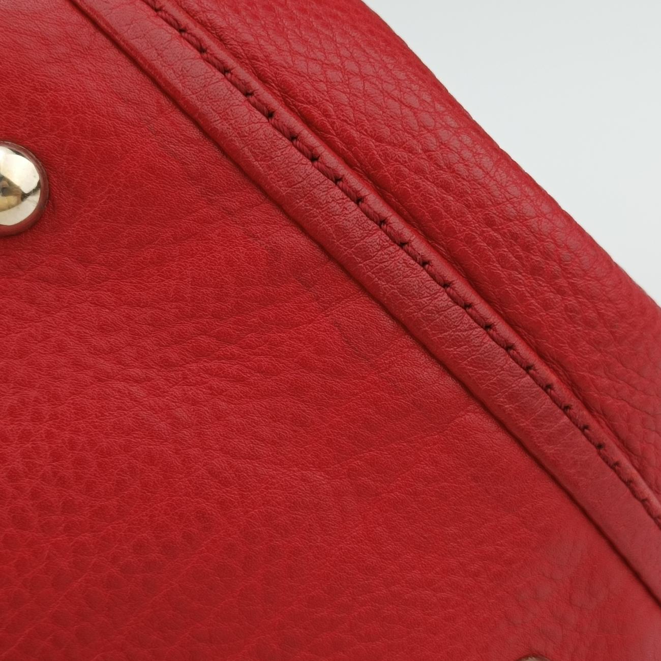Pre-owned Gucci Soho Red Leather 282308 handbag | stylenewstar