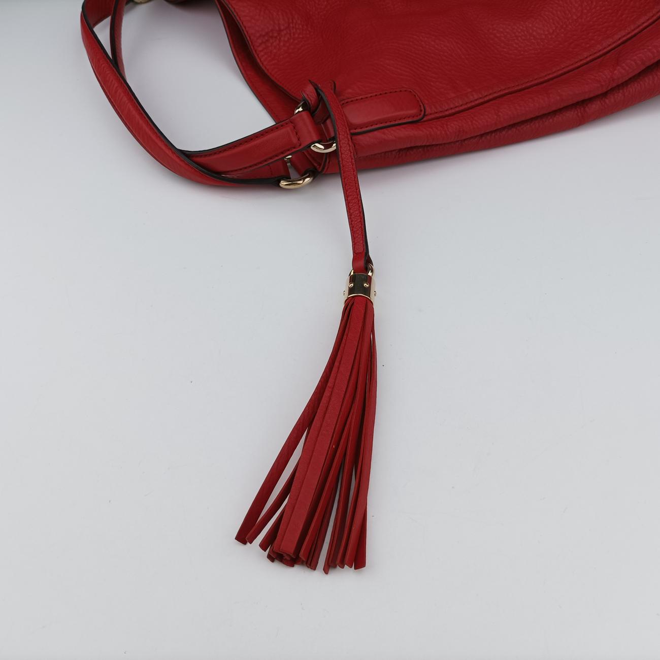 Pre-owned Gucci Soho Red Leather 282308 handbag | stylenewstar