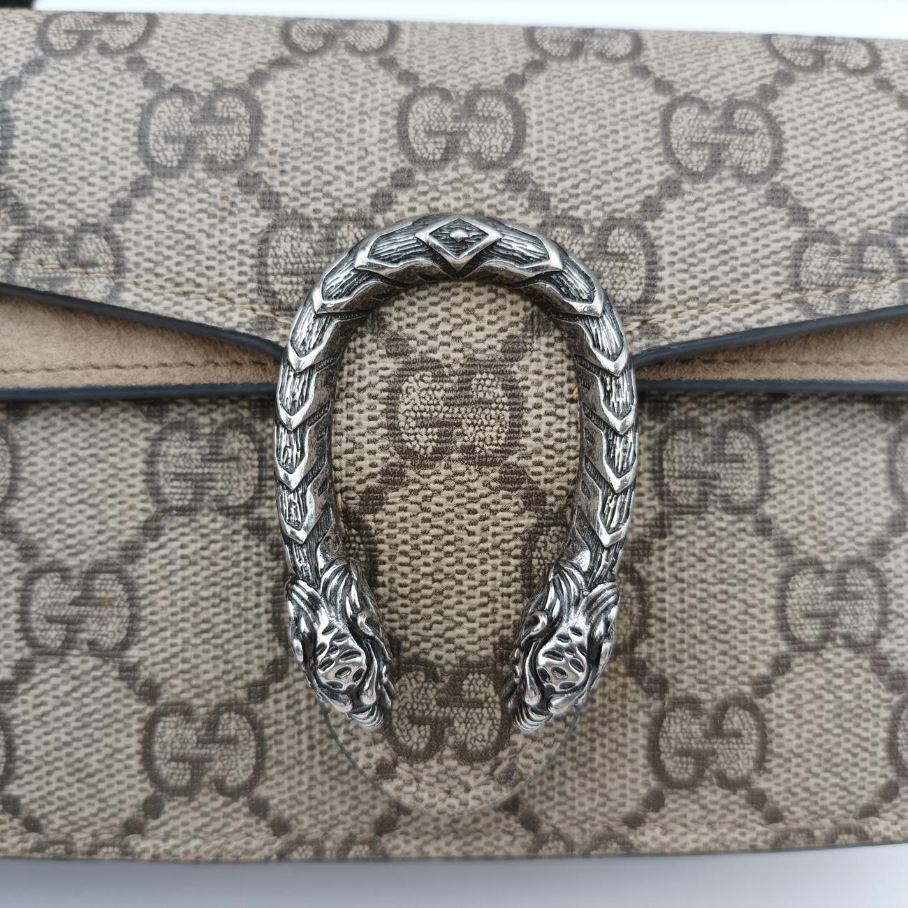 Pre-owned Gucci Dionysus Brown PVC coated canvas 476432 shoulderbag | stylenewstar