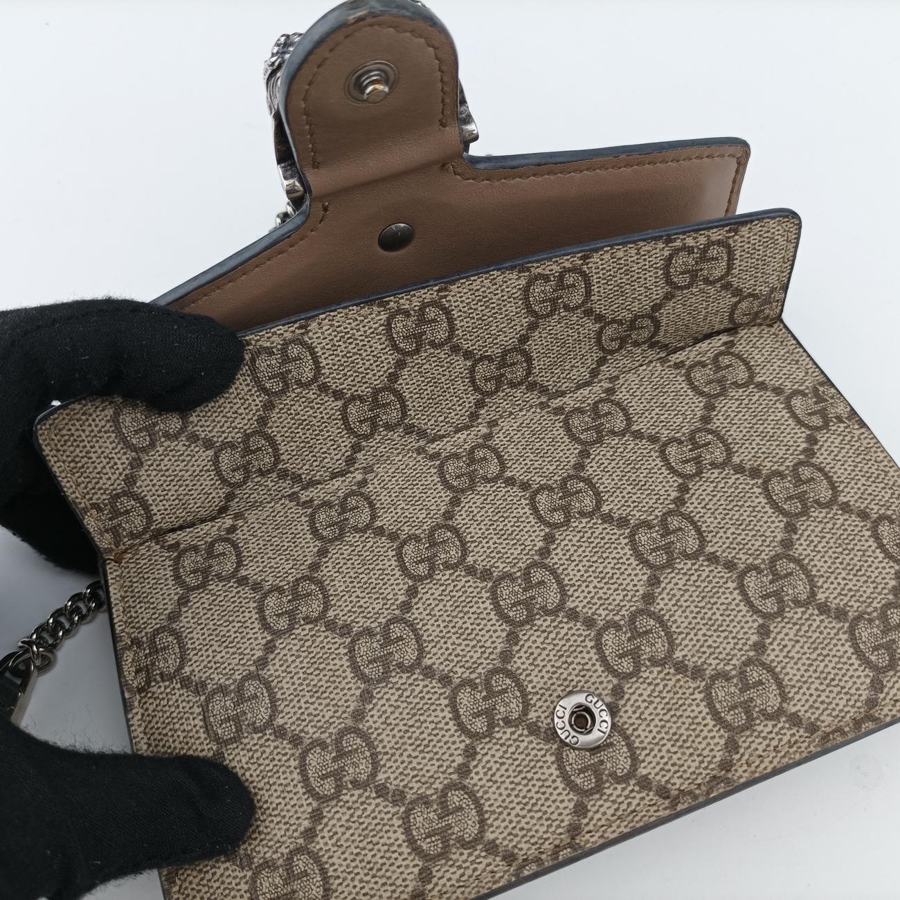 Pre-owned Gucci Dionysus Brown PVC coated canvas 476432 shoulderbag | stylenewstar