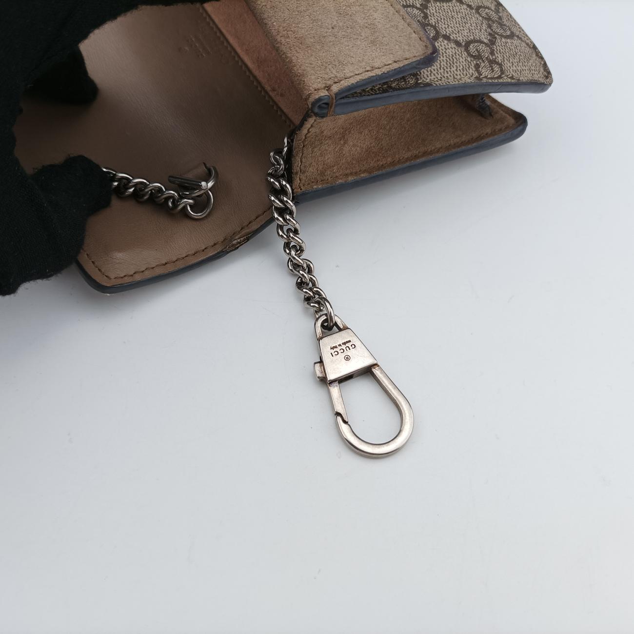 Pre-owned Gucci Dionysus Brown PVC coated canvas 476432 shoulderbag | stylenewstar