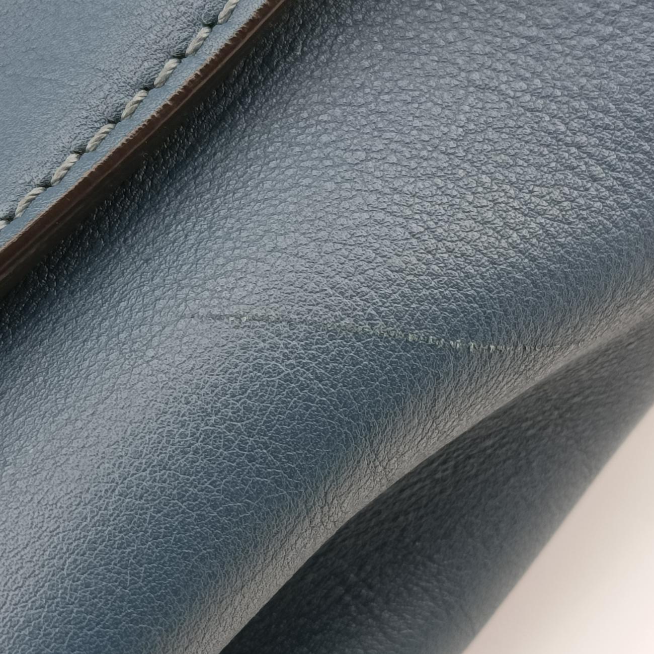 Pre-owned Fendi Peekaboo Blue×Red Leather 8BN290 shoulderbag | stylenewstar