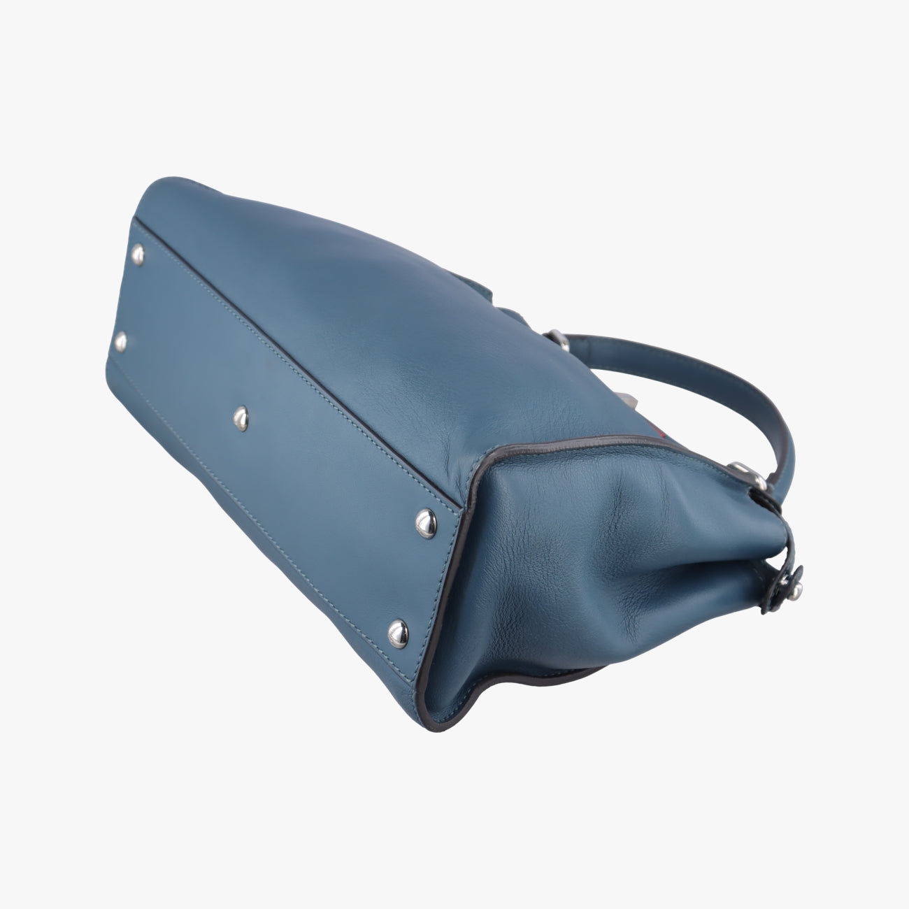 Pre-owned Fendi Peekaboo Blue×Red Leather 8BN290 shoulderbag | stylenewstar