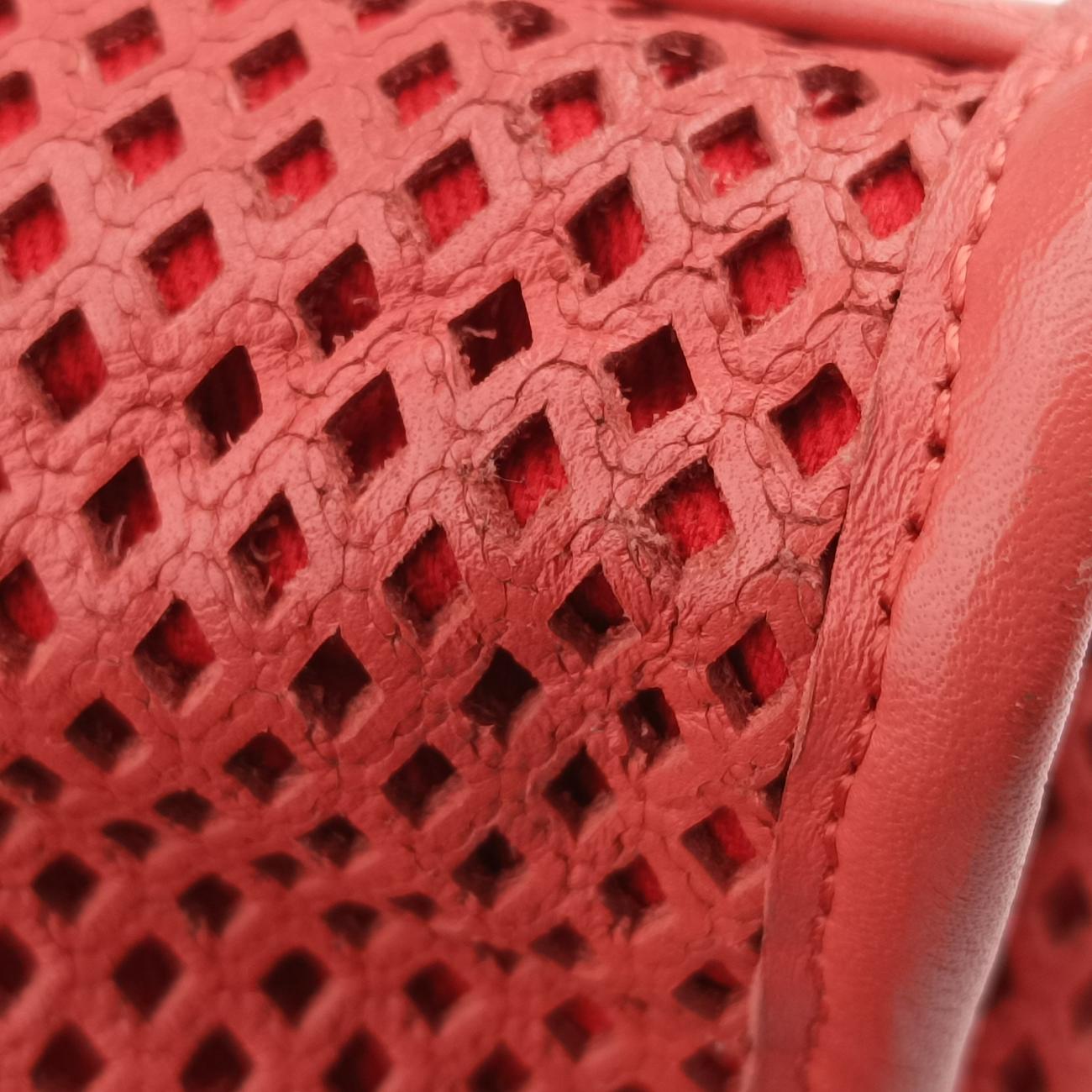 Pre-owned Chanel Up in the Air Perforated French Riviera Red Leather A67654 shoulderbag | stylenewstar