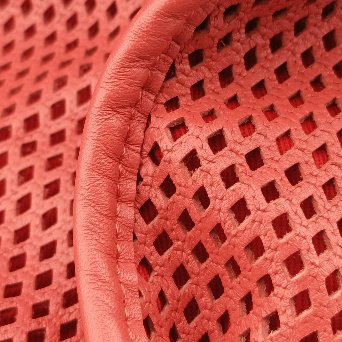 Pre-owned Chanel Up in the Air Perforated French Riviera Red Leather A67654 shoulderbag | stylenewstar