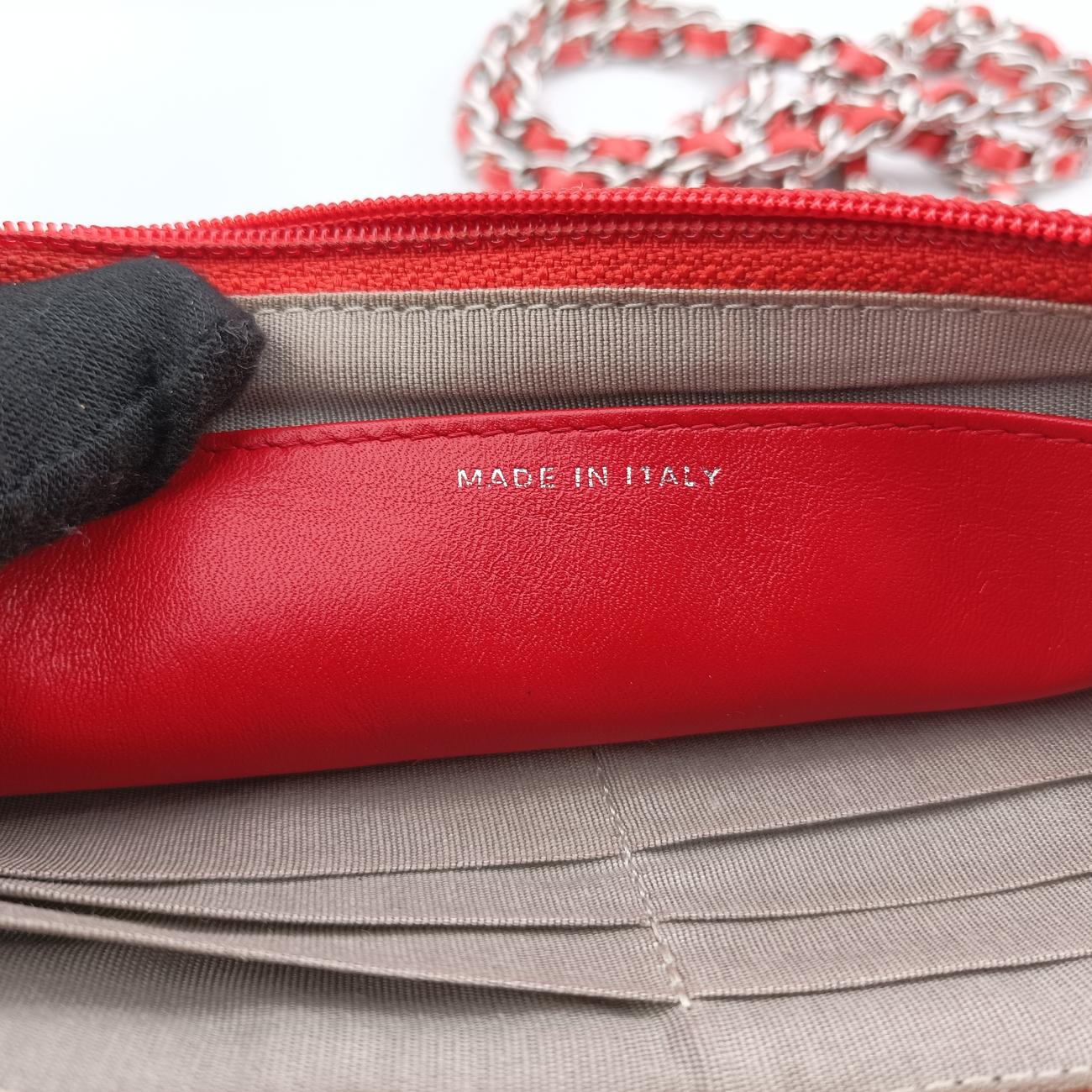 Pre-owned Chanel CC Half Moon Flap Orange Caviar Leather A40033 shoulderbag | stylenewstar