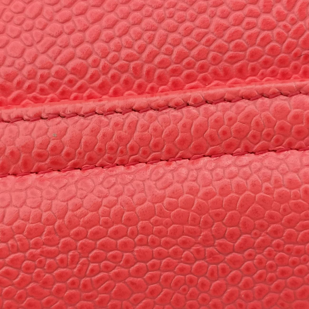 Pre-owned Chanel CC Half Moon Flap Orange Caviar Leather A40033 shoulderbag | stylenewstar