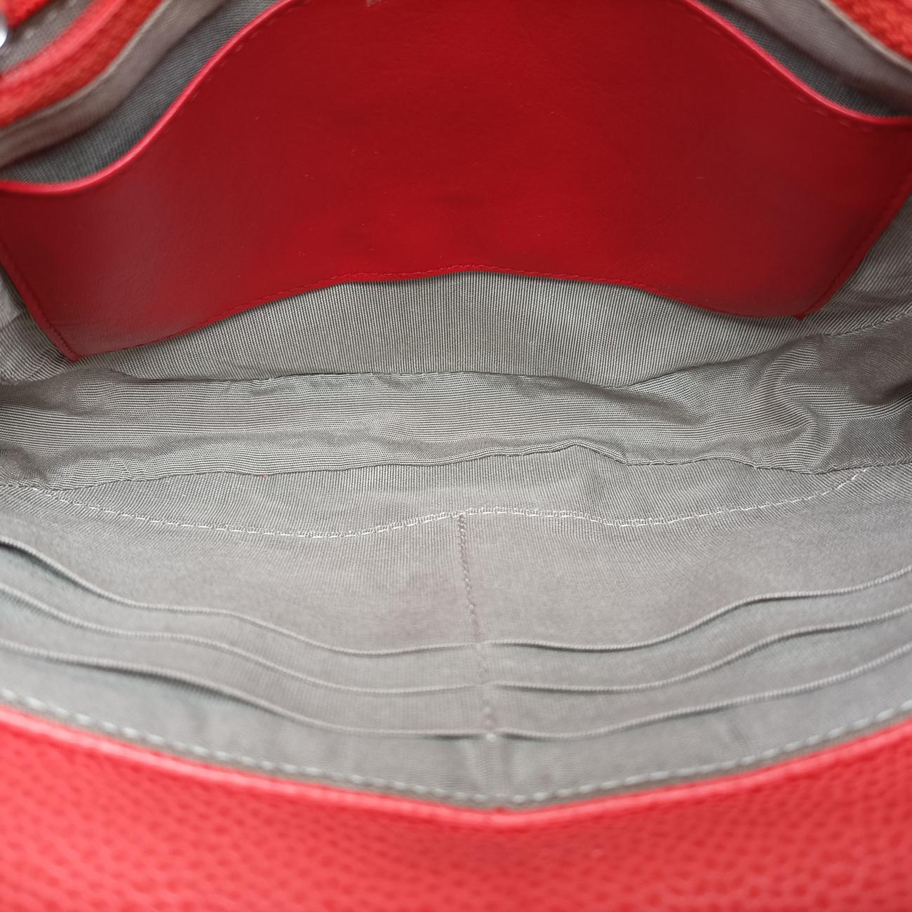 Pre-owned Chanel CC Half Moon Flap Orange Caviar Leather A40033 shoulderbag | stylenewstar