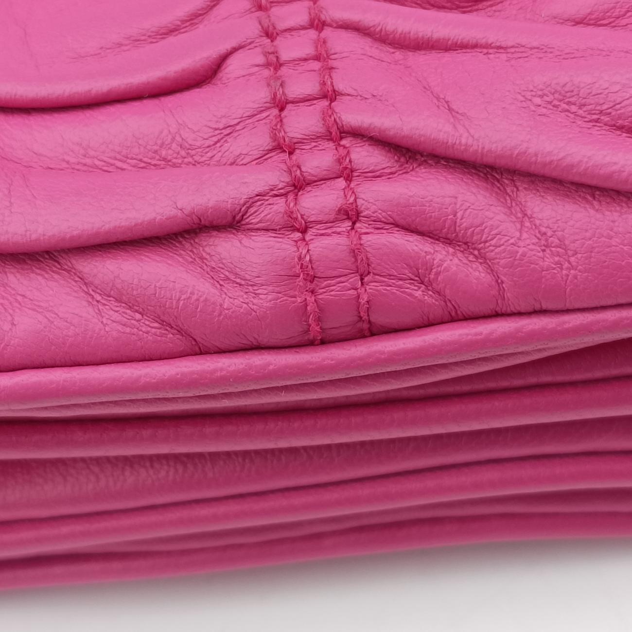 Pre-owned Prada Fuoco Nappa Gaufre Red Nappa Leather 1BD009 shoulderbag | stylenewstar