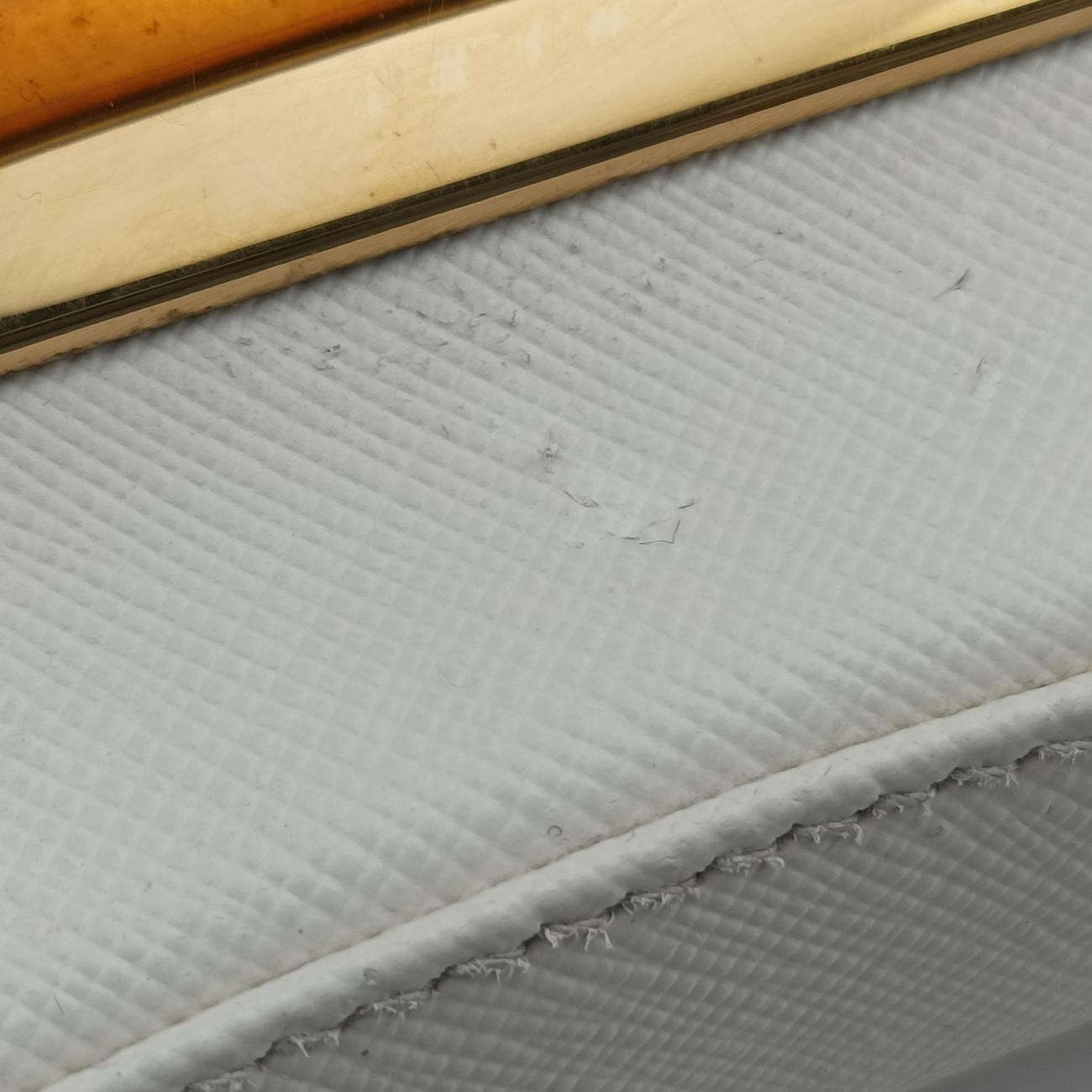 Pre-owned Prada Sidonie White SAFFIANO　Leather 1BD219 shoulderbag | stylenewstar