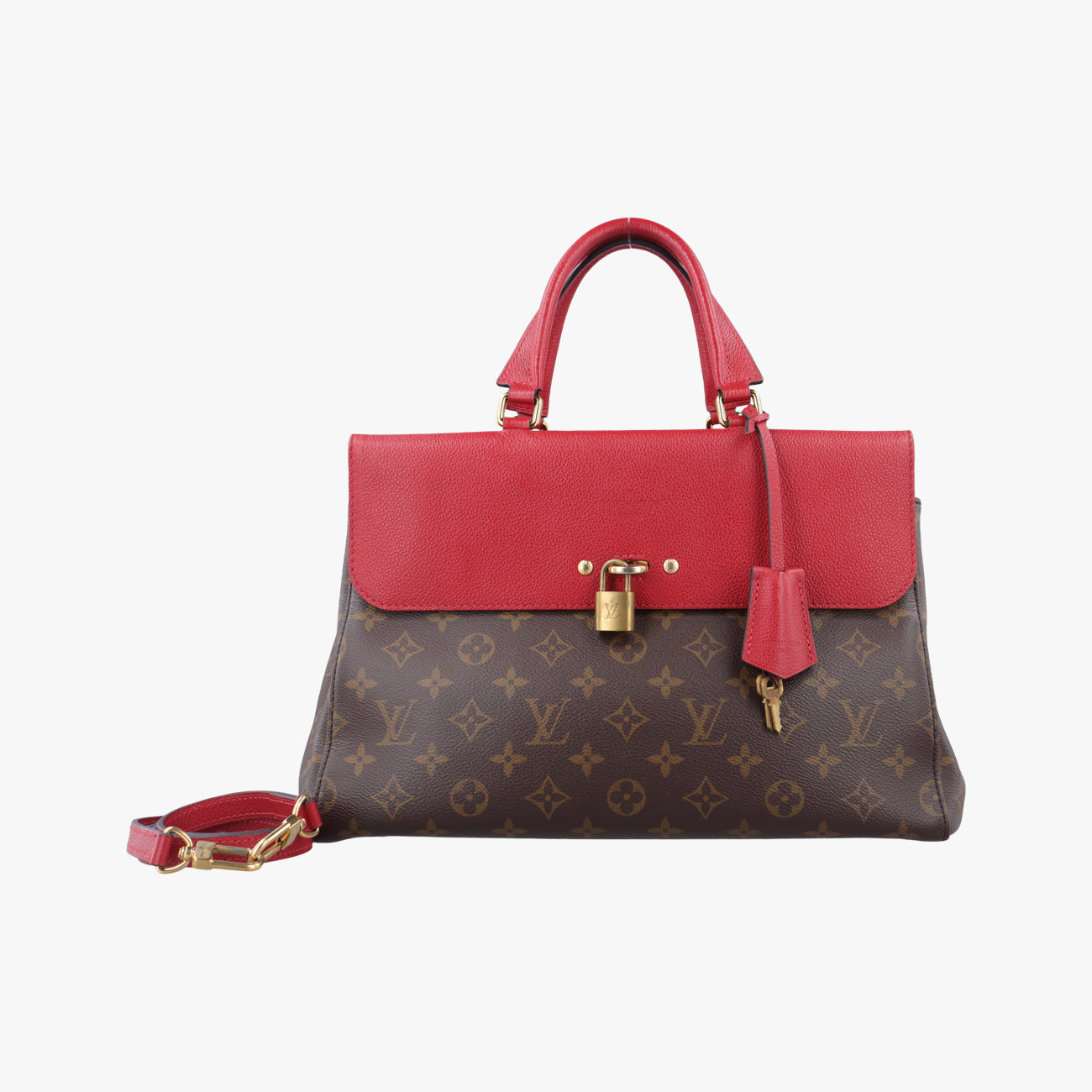 Pre-owned Louis Vuitton Vénus brown×CERISE Monogram Canvas×calf leather M41738 shoulderbag | stylenewstar