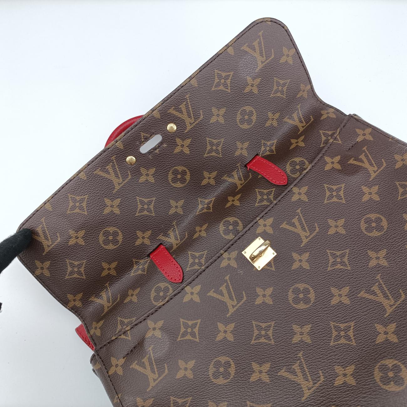 Pre-owned Louis Vuitton Vénus brown×CERISE Monogram Canvas×calf leather M41738 shoulderbag | stylenewstar