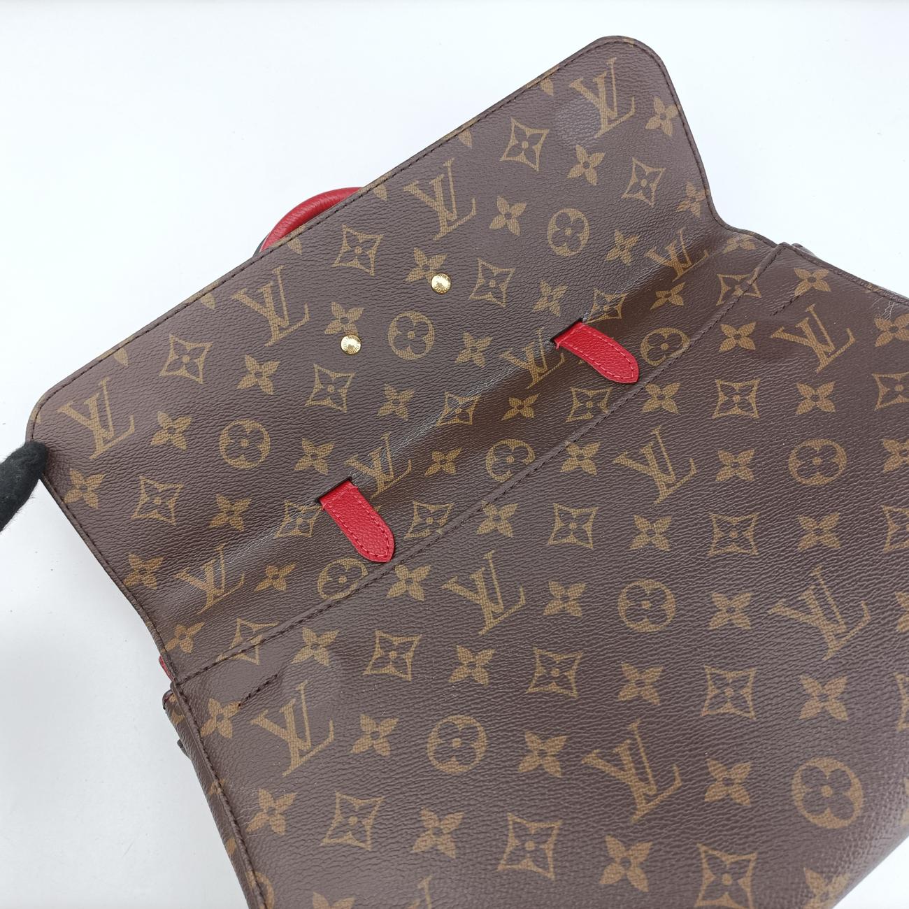 Pre-owned Louis Vuitton Vénus brown×CERISE Monogram Canvas×calf leather M41738 shoulderbag | stylenewstar