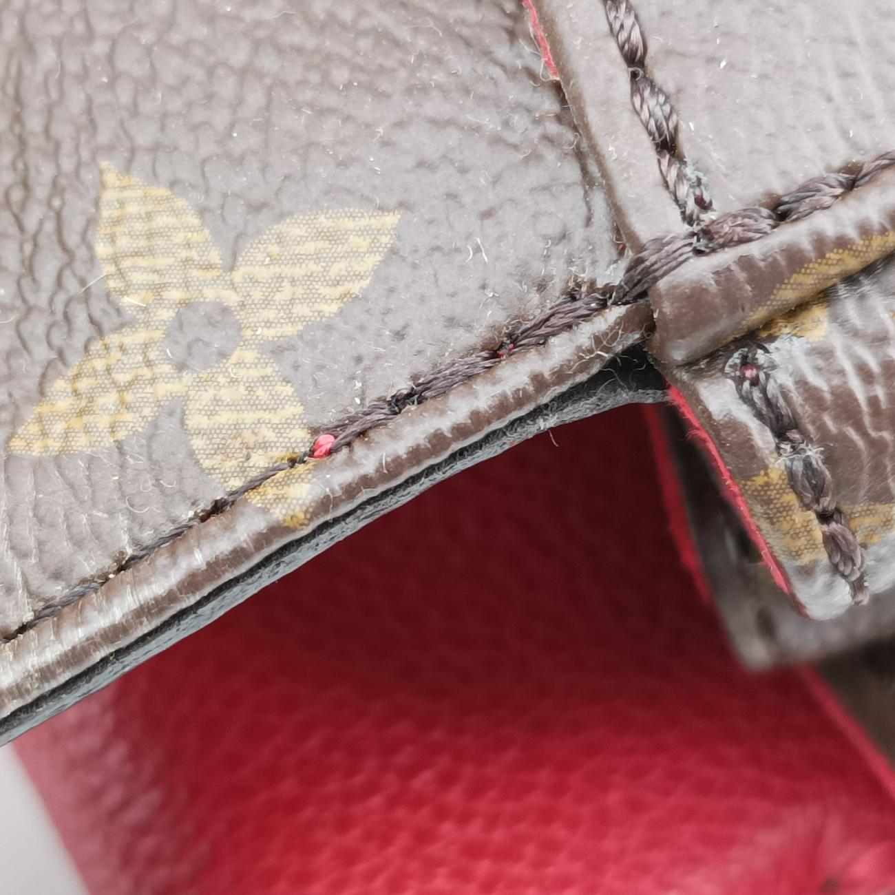 Pre-owned Louis Vuitton Vénus brown×CERISE Monogram Canvas×calf leather M41738 shoulderbag | stylenewstar
