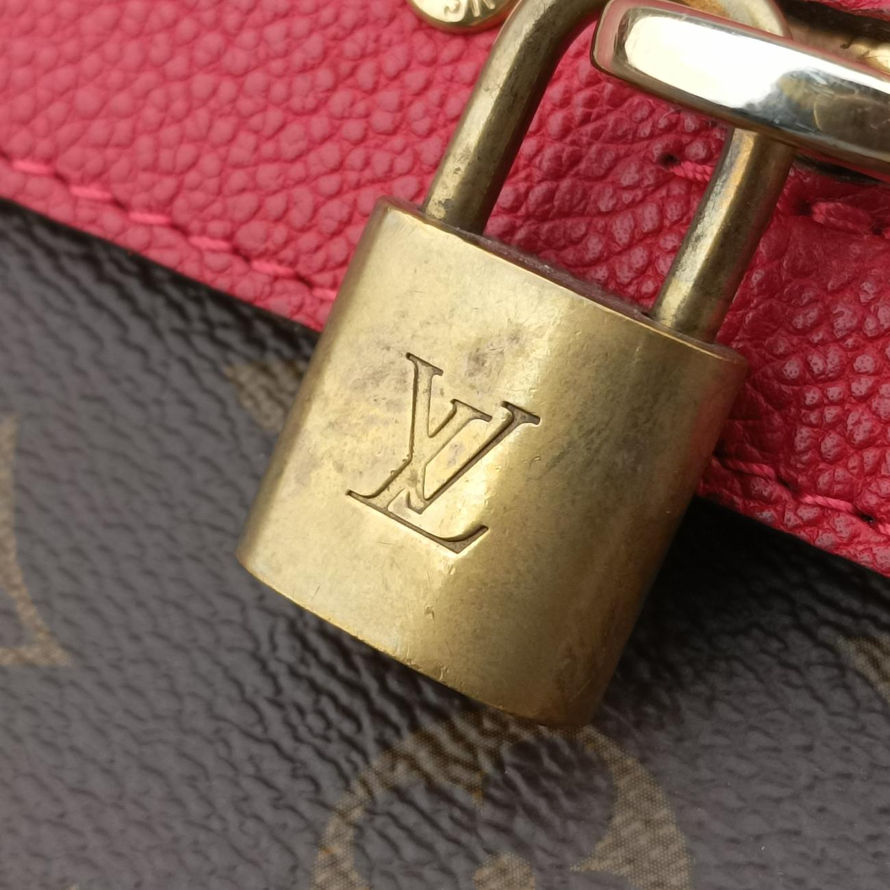 Pre-owned Louis Vuitton Vénus brown×CERISE Monogram Canvas×calf leather M41738 shoulderbag | stylenewstar