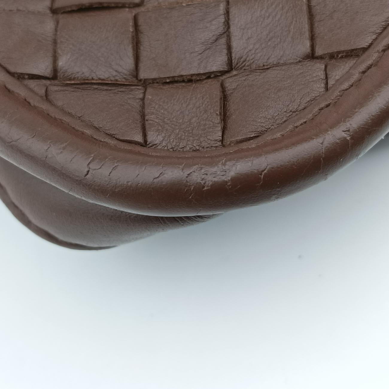 Pre-owned Bottega Veneta Intrecciato Brown lambskin  handbag | stylenewstar