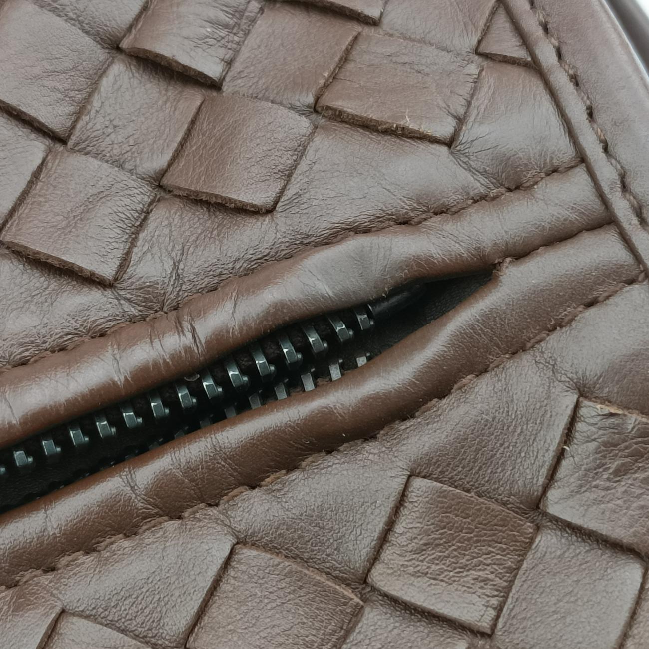 Pre-owned Bottega Veneta Intrecciato Brown lambskin  handbag | stylenewstar