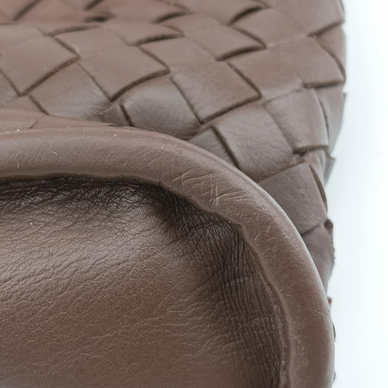Pre-owned Bottega Veneta Intrecciato Brown lambskin  handbag | stylenewstar