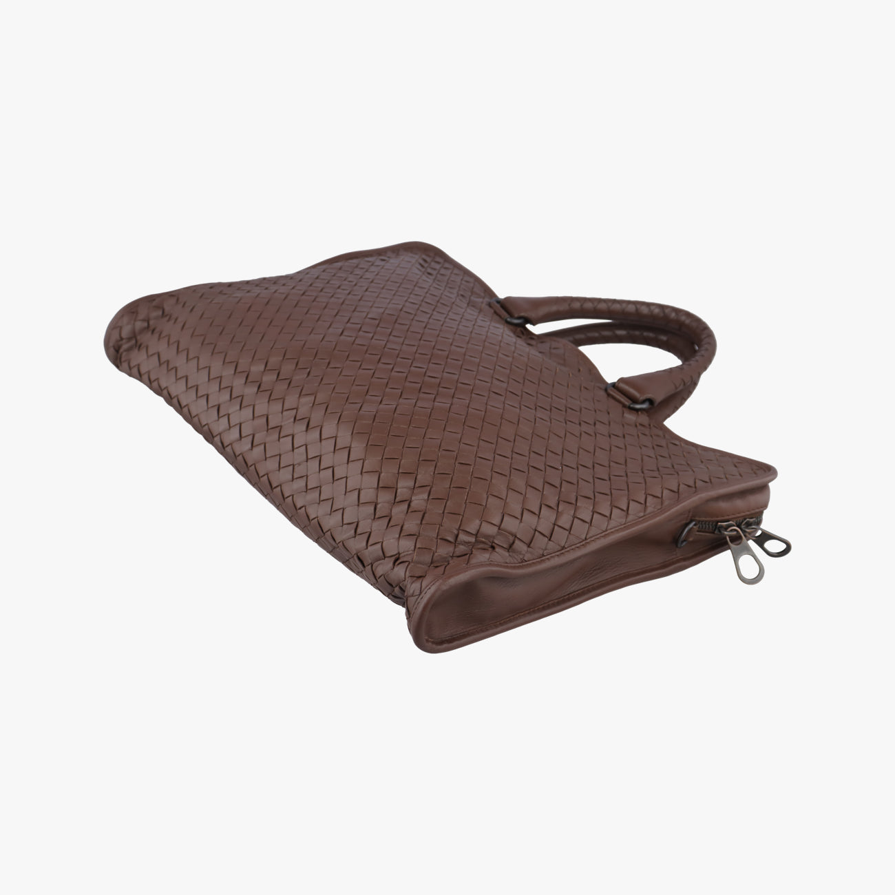 Pre-owned Bottega Veneta Intrecciato Brown lambskin  handbag | stylenewstar