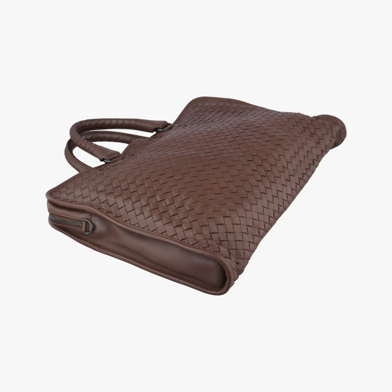 Pre-owned Bottega Veneta Intrecciato Brown lambskin  handbag | stylenewstar