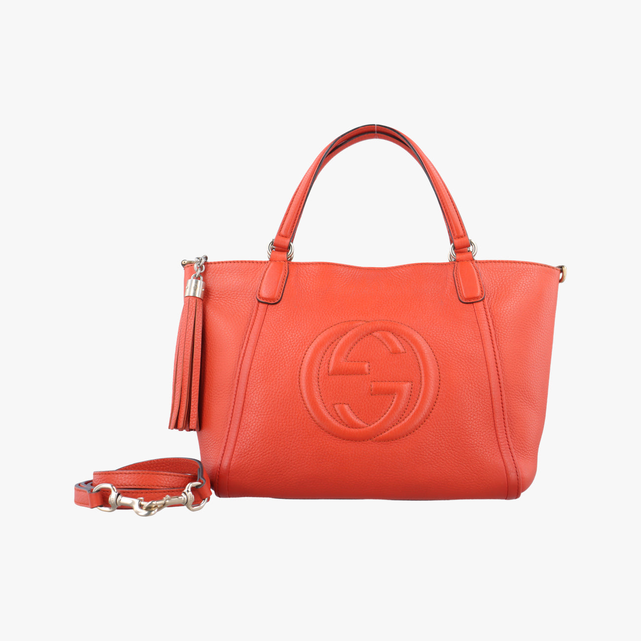 Pre-owned Gucci Soho Orange Leather 369176 shoulderbag | stylenewstar