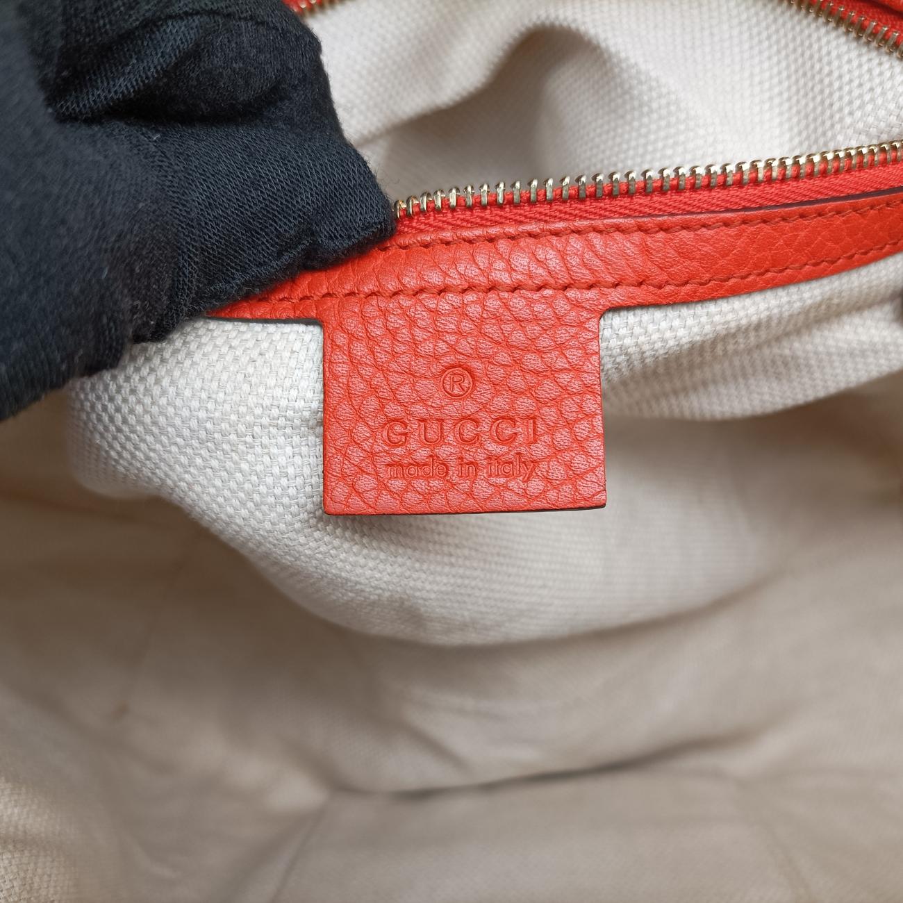 Pre-owned Gucci Soho Orange Leather 369176 shoulderbag | stylenewstar