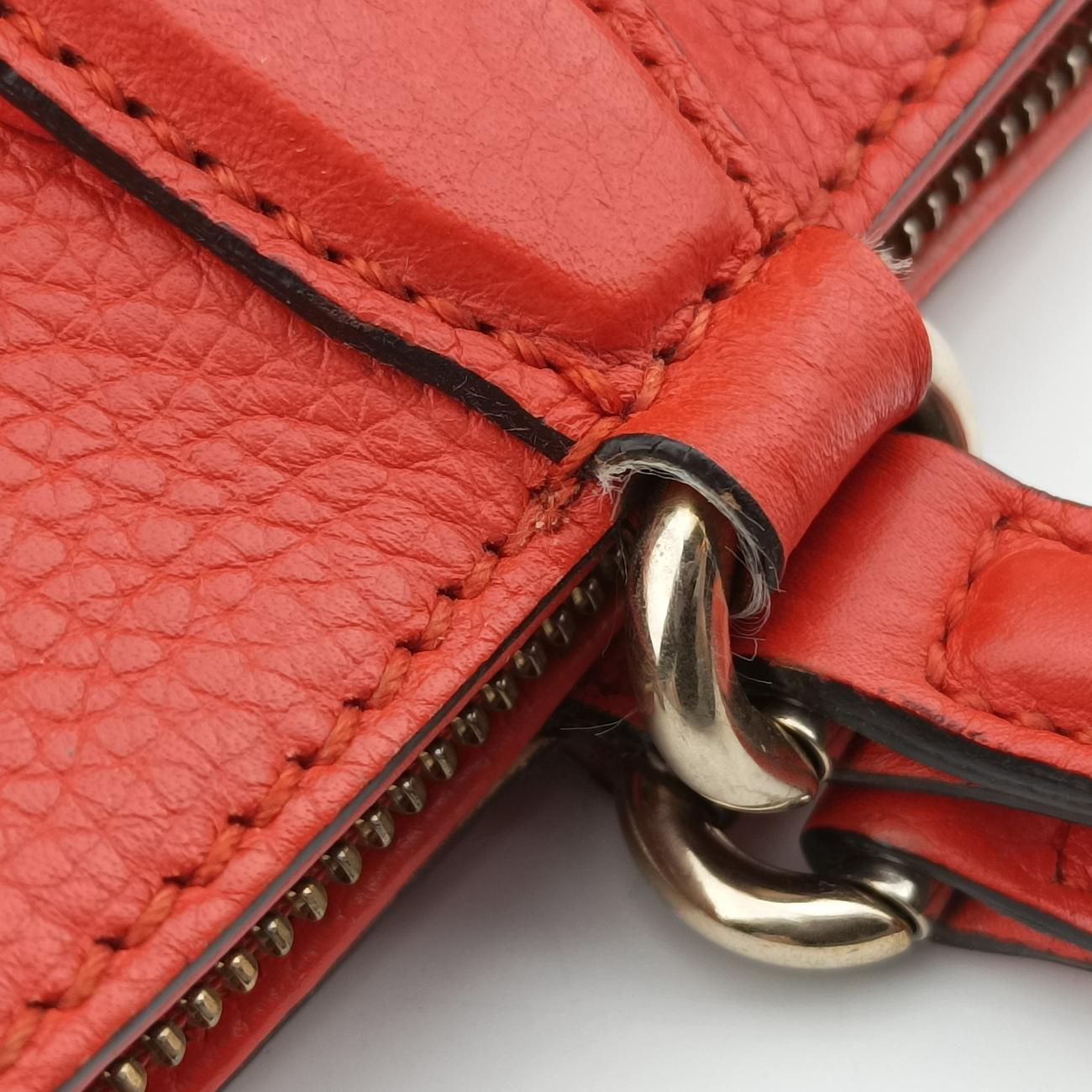 Pre-owned Gucci Soho Orange Leather 369176 shoulderbag | stylenewstar