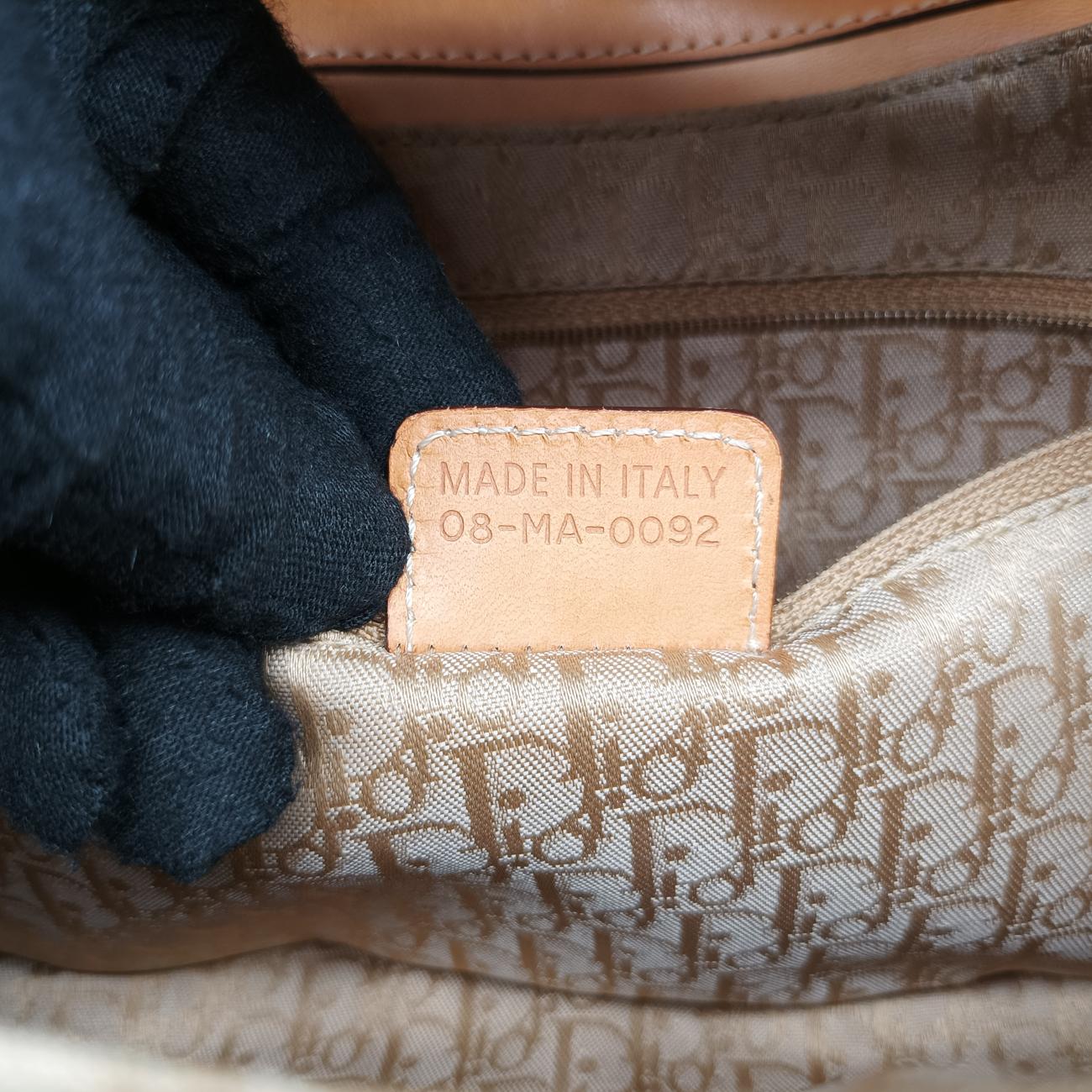 Pre-owned Christian Dior Street Chic Columbus Cargo Beige×brown Canvas×leather  handbag | stylenewstar