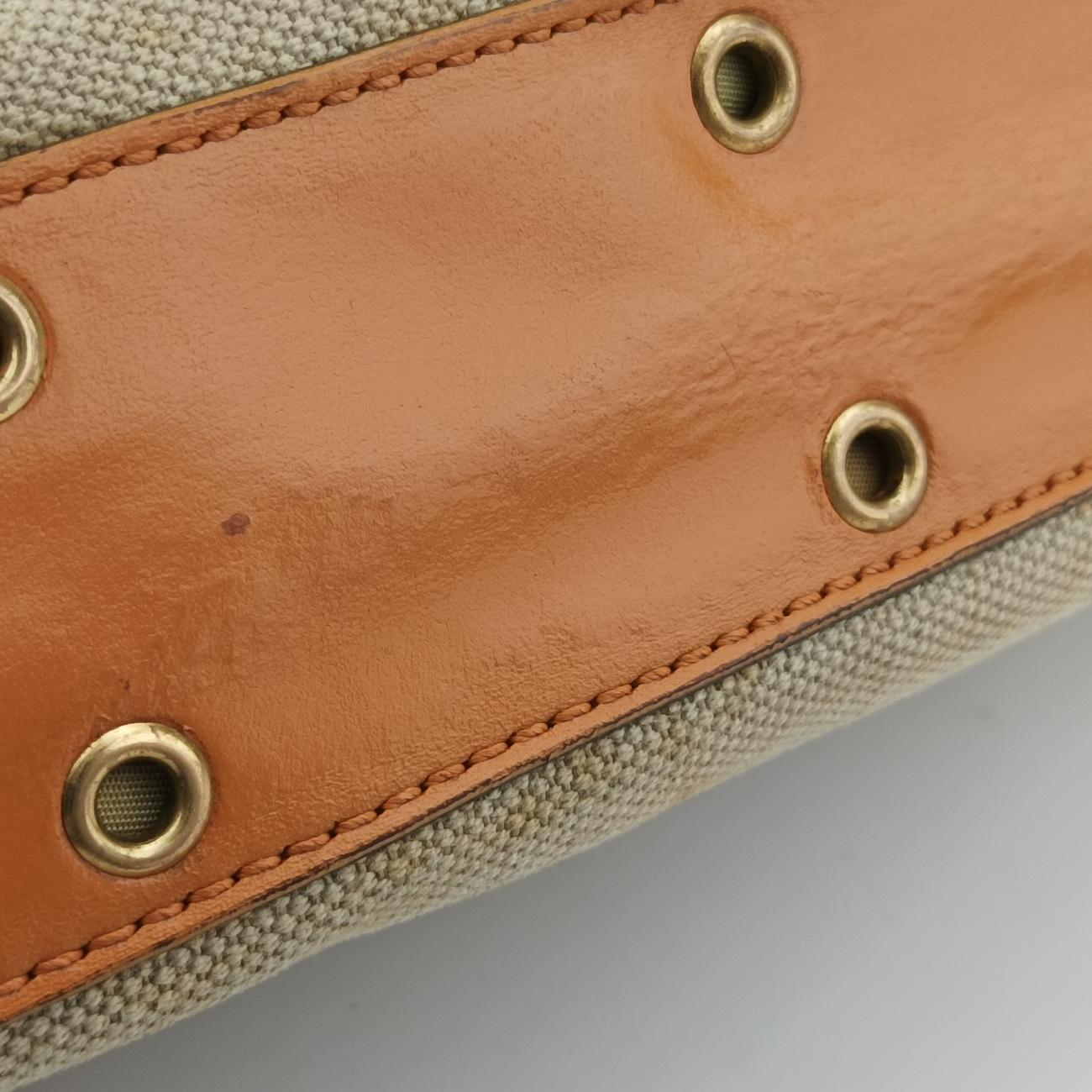 Pre-owned Christian Dior Street Chic Columbus Cargo Beige×brown Canvas×leather  handbag | stylenewstar