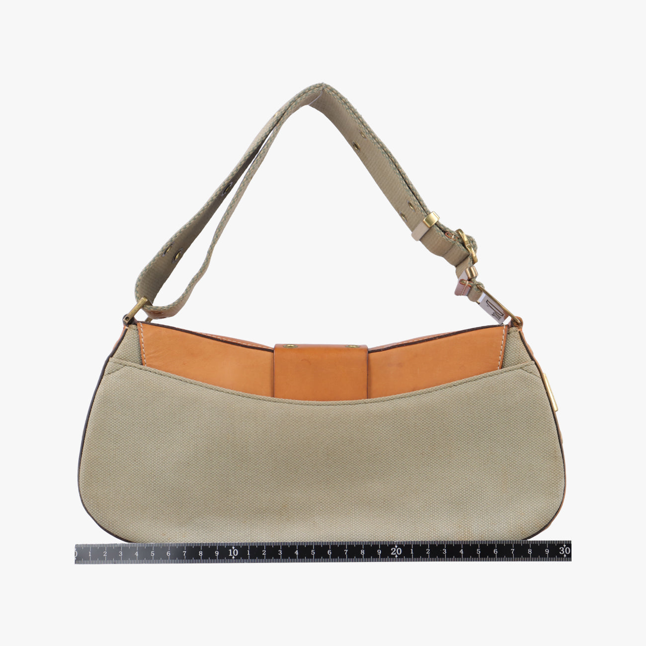 Pre-owned Christian Dior Street Chic Columbus Cargo Beige×brown Canvas×leather  handbag | stylenewstar
