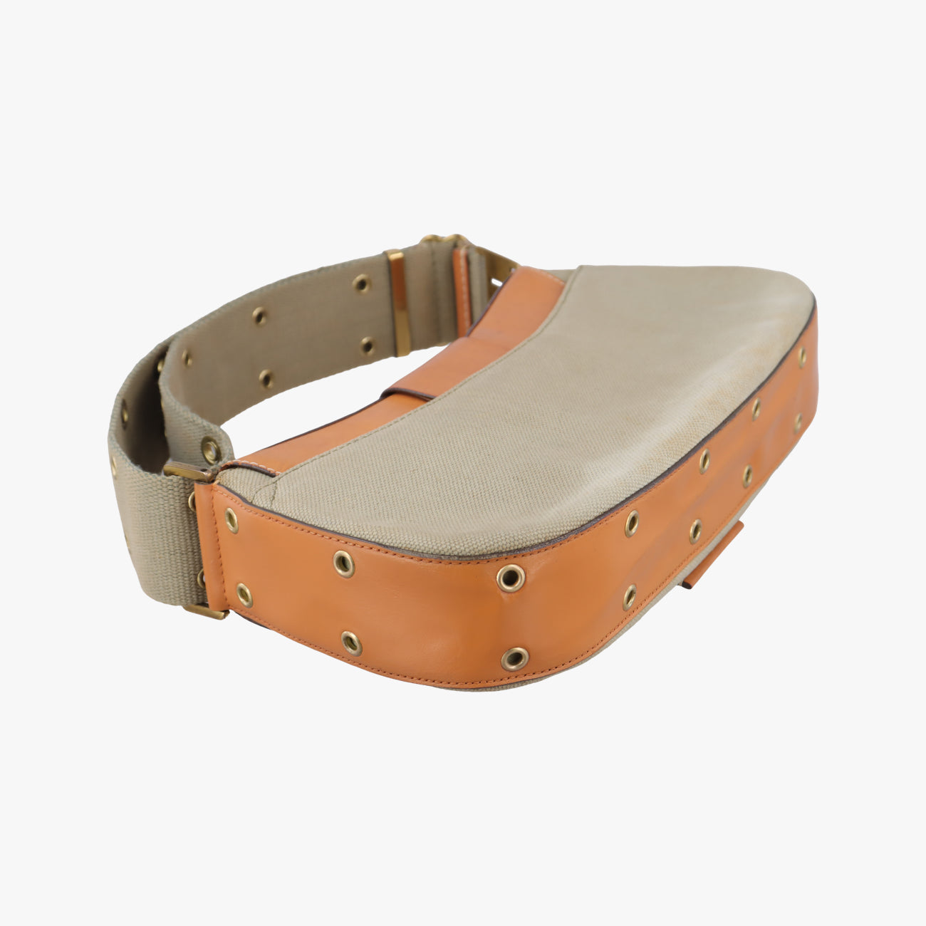 Pre-owned Christian Dior Street Chic Columbus Cargo Beige×brown Canvas×leather  handbag | stylenewstar