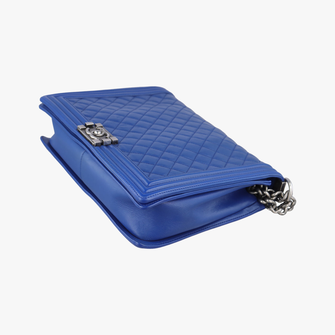 Pre-owned Chanel BOY CHANEL Blue leather A67087 shoulderbag | stylenewstar